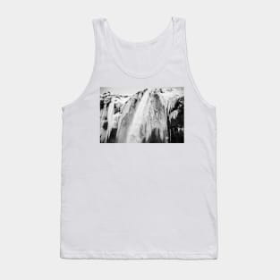 Waterfall Close Up B&W Tank Top